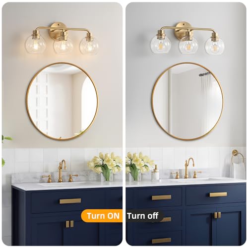 Bathroom Light Fixtures Gold Vanity Light 3-Light Brushed Brass Variation of THIS listing