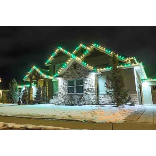 HLO Lighting Christmas Light Clip | All in One | Use with C9, C7, and LED Mini Lights | Christmas Light Hangers for Gutters | 25 Pack