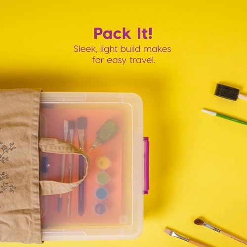 Stackable Clear 6 Qt Storage Bins with Lids - 6 Pack, Made in USA