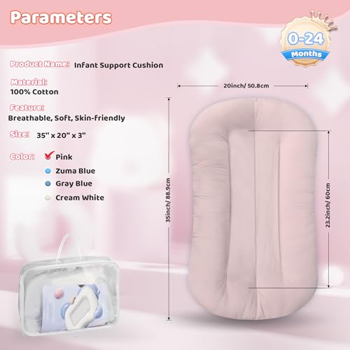 NestleMom Rose Petal Infant Support Cushion for Newborns 0-24 Months