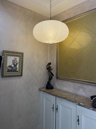 Large White Oblate Pendant Lamp Shade 55.5cm Home Decor Ceiling Lantern