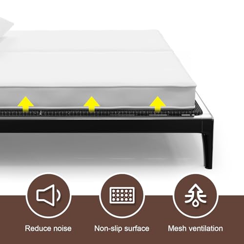 BBX-G 10mm Bunkie Board Twin Size 75x38'' Folding Spring Box Breathable Noise-Reducing Moisture Resistant Low Profile Bed Support