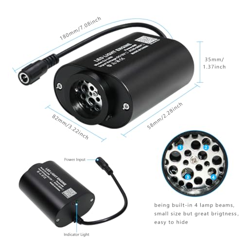 Mini Fiber Optic Starry Sky Kit 500pcs 0.03in 9.8ft Twinkle Light for Car Home with APP & Remote