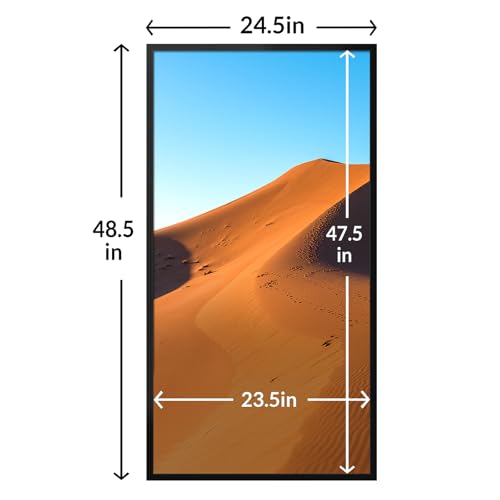 LaVie Home Black 24x48 Wall Picture Frame with HD Plexiglas - Vertical or Horizontal Display