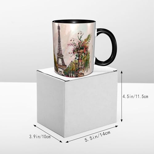 Paris Eiffel Tower Coffee Mug 11OZ Funny Ceramic Tea Cup Kitchen