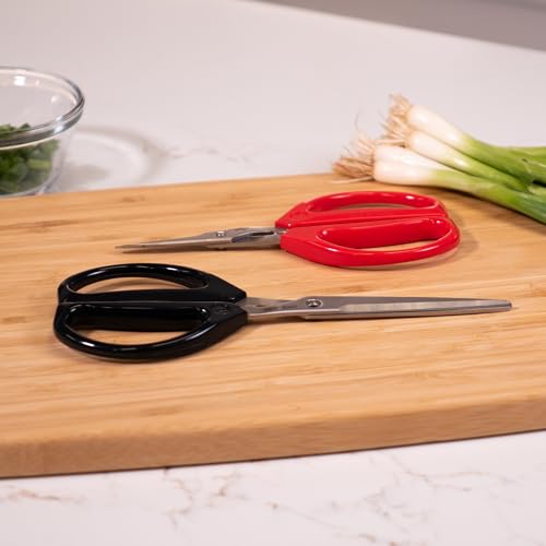 Joyce Chen Kitchen Shears 2-Pack - Dark Navy & Red Handles, Japanese Stainless Steel