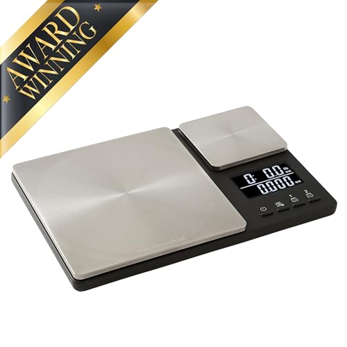 KitchenAid Dual Platform Digital Kitchen Food Scale 11lb & 16oz Capacity, Black