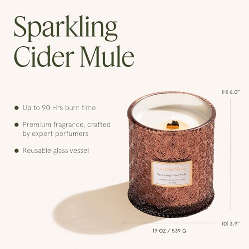 Sparkling Cider Mule Scented Candle - 19oz Soy Wax, Autumn Fragrance