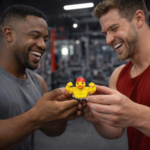 SpeakerMan Flex-mas Display Muscle Duck Christmas Ornament for Jeep Dashboard