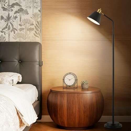 Leasgy Black Double-Base Adjustable Floor Lamp 65.3" - Modern Minimalist Design