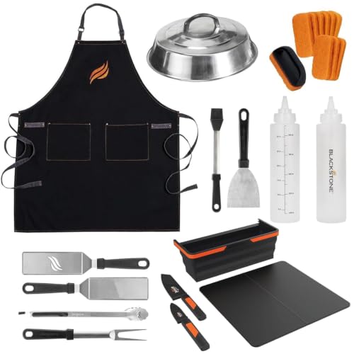 Blackstone Griddle Accessories Kit with Seasoning, Gloves, Spatulas & More