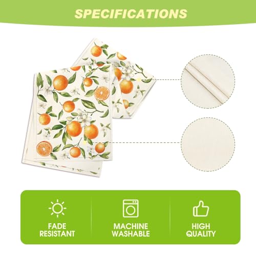 Artoid Mode 13x120 Inch Orange Wildflowers Leaves Summer Table Runner for Dining & Party Decor