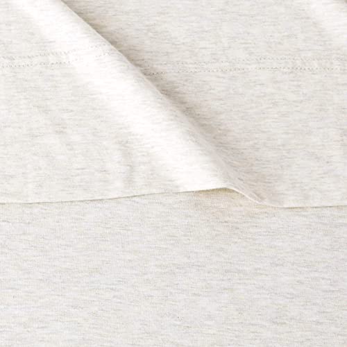 King Cotton Jersey Bed Sheet Set - Oatmeal, 4 Piece, Super Soft & Breathable