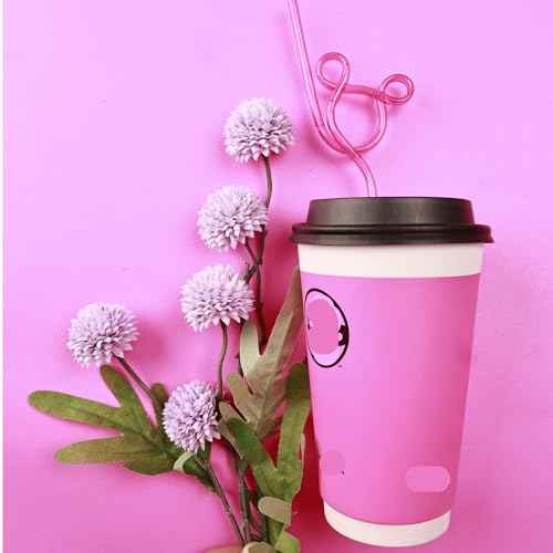 24 Pcs Crazy Straws, Reusable Plastic Loop Curly Fun Straws for Classroom Activities, Valentine¡¯s Day Gift, Christmas Birthday Party Supplies Decoration