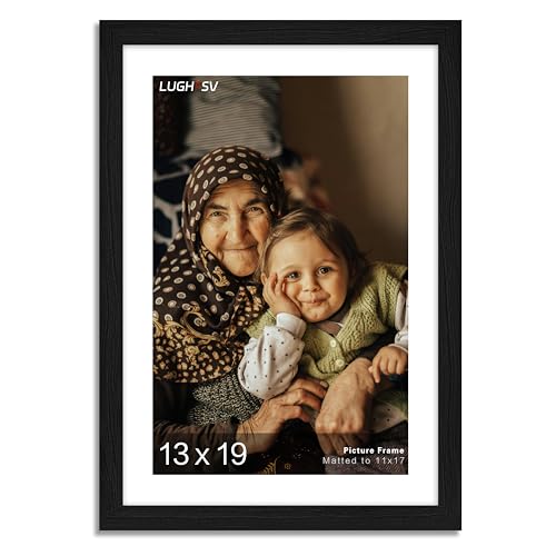 13x19 Wall & Tabletop Picture Frame with Mat and Plexiglass - Horizontal & Vertical Display