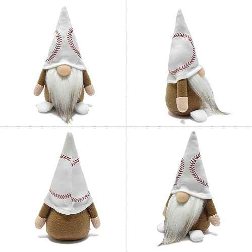 Little Baseball Gnomes Plush Ornaments Cute Swedish Tomte Nisse Dwarf Gnome Doll Sports Game Fans Gifts Tiered Tray Home Decoration