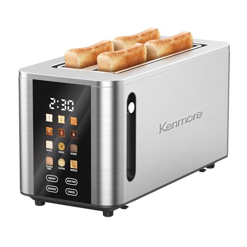 Kenmore 4-Slice Digital Touchscreen Toaster - 1400W Stainless Steel,