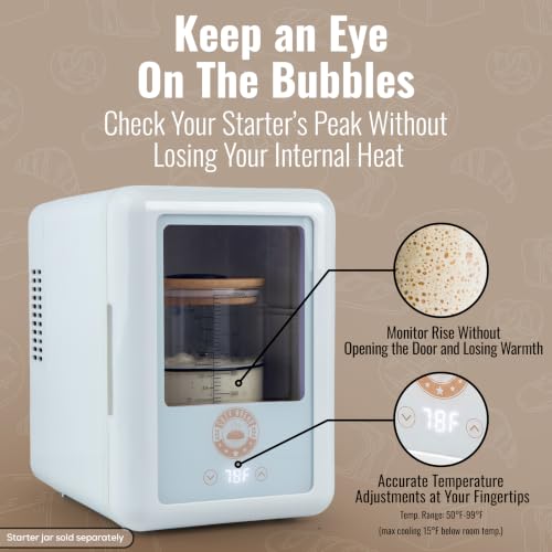 Climate Control Cube for Sourdough Starters - Temperature Regulating Jar Warmer & Cooler