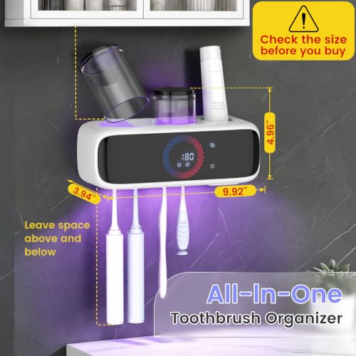 Vatex UV Toothbrush Holder Sanitizer & Dryer - White