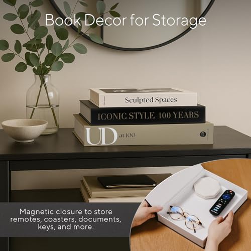 Decorative Faux Books Set of 3 with Hidden Storage - Modern Home Decor