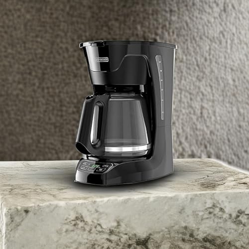 BLACK+DECKER 12-Cup Programmable Coffee Maker CM1110B, Black