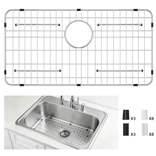 Sink Rack for Bottom of Sink 26x14 Rear Drain Stainless Steel - AWOKE Variation
