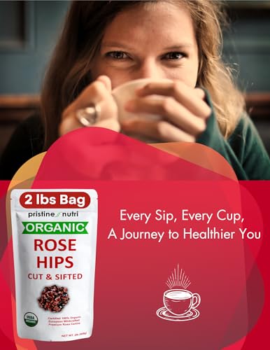 Organic Rosehip Shells - 2lb Bulk Pack with Variation Rosehip Shells / 32 Ounce
