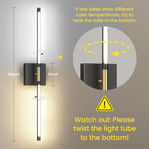 10000mAh Battery Operated Wall Sconces Set of 2 - Black Gold Variation