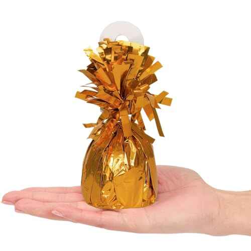 Foil Fringe Foil Balloon Weight | Orange | 1 Pc