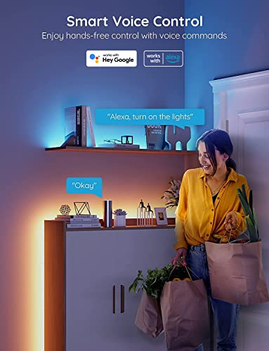 Govee Smart RGB LED Strip Lights 65.6ft Wi-Fi & Voice Control Compatible