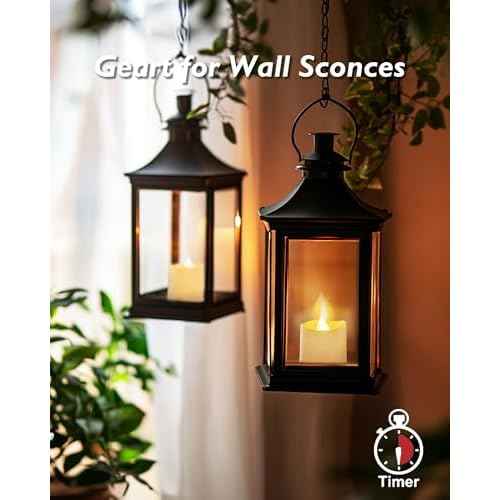 5plots Auto Timer Flameless Candles, LED Votive Tea Light, Battery Operated Electric Fake Candles for Wedding, Table Centerpiece, Halloween, Christmas Decorations - White (12 Pack)