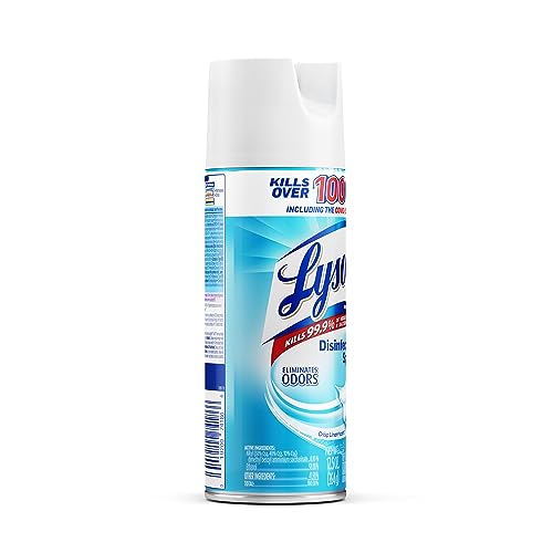 Lysol Disinfectant Spray - Crisp Linen Scent, Kills 99.9% of Viruses & Bacteria, 12.5 Fl Oz Pack of 12 - Linen Variation
