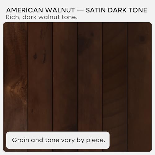 American Walnut Floating Shelves Set of 2 - 24 Inch Solid Pine Wall Storage