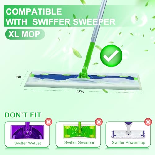 40 Count XL Wet Mop Cloths for Swiffer Sweeper XL - Pet Hair & Floor Cleaning