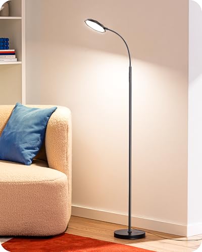 LED Floor Lamp - Super Bright 1300LM Adjustable Color & Dimmable Black
