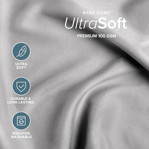Twin XL Bedding Set - Grey & Light Grey 5 Piece Bed-in-A-Bag by Bare Home - All Season Comfort