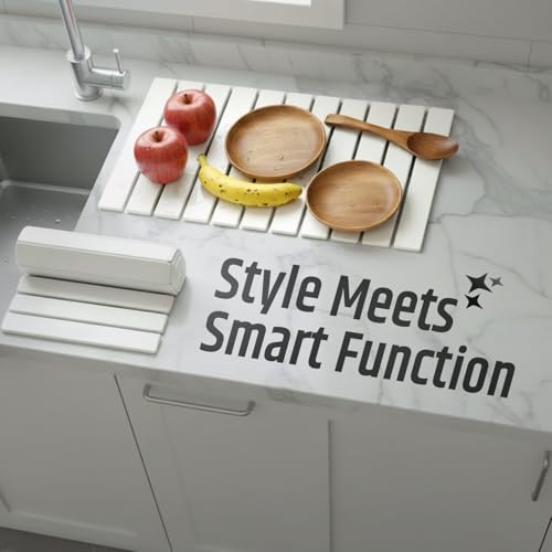 Stone Dish Drying Mat for Kitchen Counter - Fast Absorption & Quick Drying