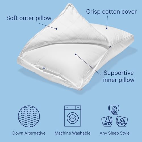 Casper Sleep Original King Pillow - Medium-Soft Down-Alternative Bed Pillow