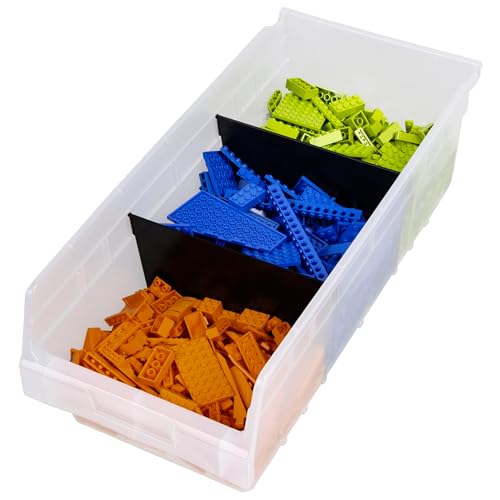 Nesting Storage Bins Set of 8 - Clear Plastic Organizers for Pantry, Garage, and Closet