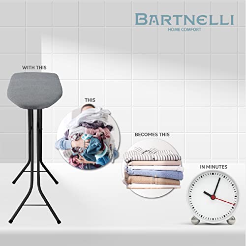 Bartnelli Pulse Ironing Board Black/Gray - Space Saving European Made Foldable Ironing System