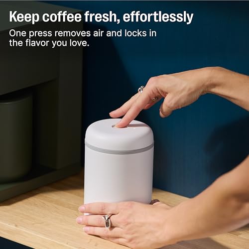 Fellow Atmos Vacuum Coffee Canister 1.2L Matte Black - Airtight Steel Storage