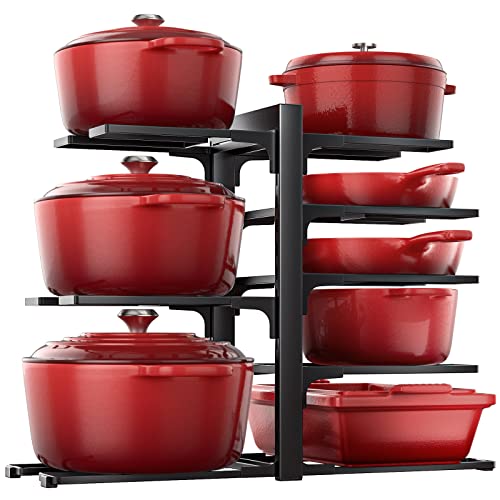 ORDORA Pots and Pans Organizer Under Cabinet 15.8", 8-Tier Adjustable