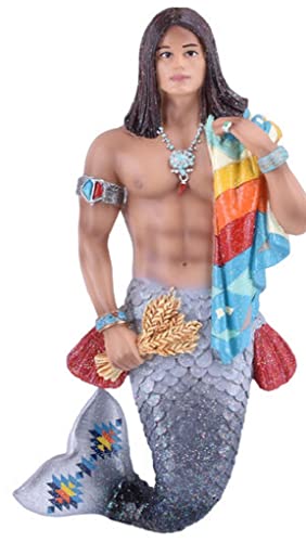 December Diamonds Native Son Merman Hanging Ornament - Resin Xmas Tree Decor