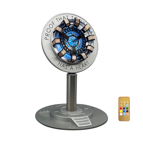 Moonacy Arc Reactor Night Light - Rechargeable Superhero Lamp & Toy Gift