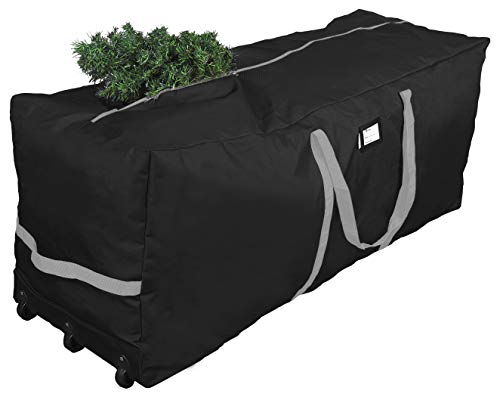 ProPik Black Christmas Tree Storage Bag Fits Up to 9 Ft. Holiday Organizer with Wheels