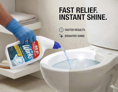 Toilet Bowl Cleaner Disinfectant - Removes Rust, Lime Scale & Stains, Kills 99.9% Bacteria, Pack of 6