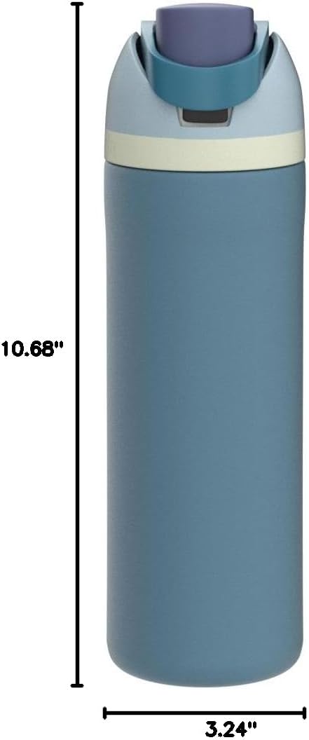 Owala FreeSip Insulated Stainless Steel Water Bottle - BPA-Free, 24 Oz, Denim | Perfect for Travel