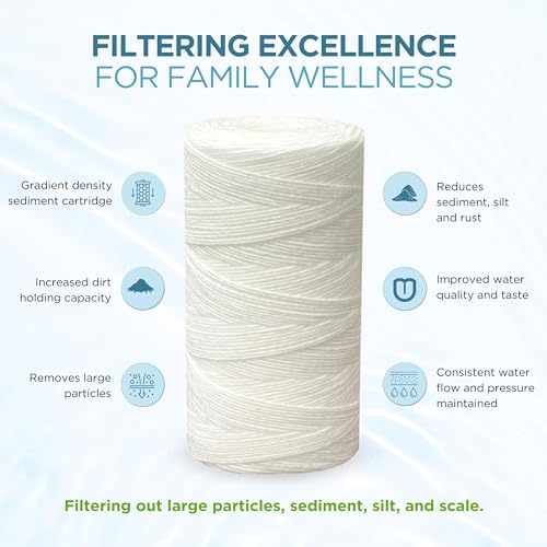 Pelican Water 10-inch 5 Micron Sediment Replacement Filter - 4 Pack