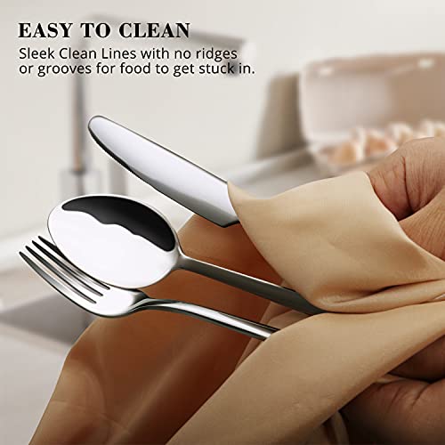 Silverware Set for 12 - 60 Pcs 18/10 Stainless Steel Flatware Cutlery, Variation of Silver
