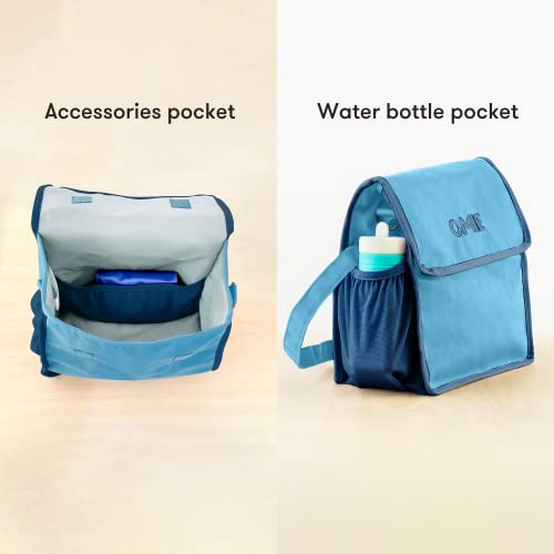 Omie OmieBox Insulated Lunch Bag with Bottle Holder - Blue